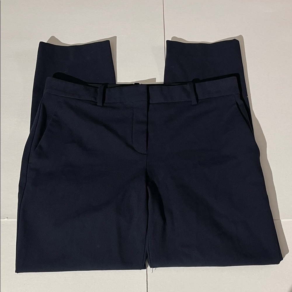 Theory Womens Navy Blue Trousers Straight Leg Pants Office sz 6 Business Casual